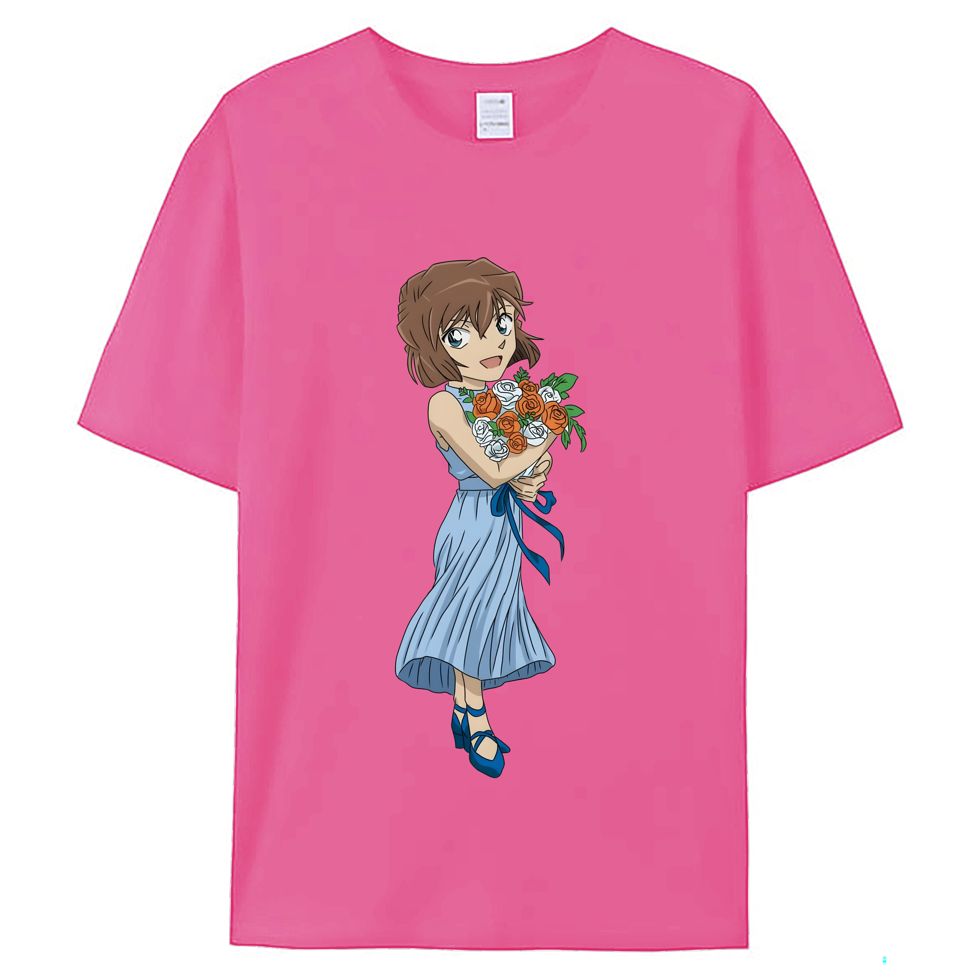（画像用） 名探偵コナン 灰原 哀 はいばら あい Detective Conan Anita Hailey、Vi Graythorn Haibara Ai レディースカジュアルプリントTシャツ（綿100％）